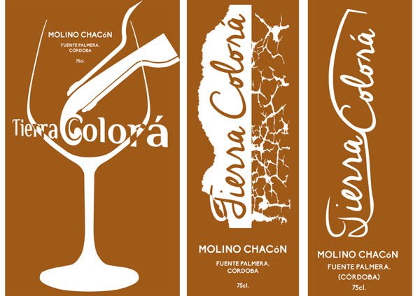 Diseño etiquetas tres vinos, Molino Chacón, Córdoba. 3