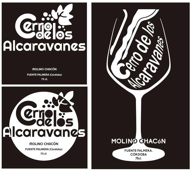 Diseño etiquetas tres vinos, Molino Chacón, Córdoba. 4