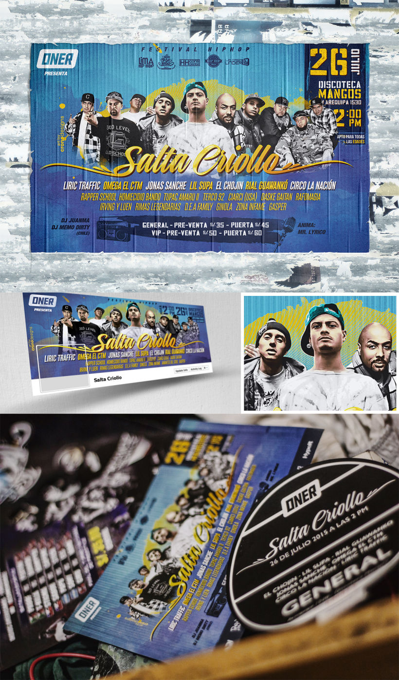 Poster + Flyer - Salta Criollo, Hip Hop Fest 1