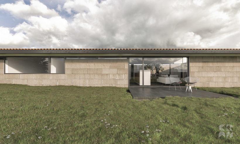 Render - Arquitectura 3D - Diseño - Casa Patio 0