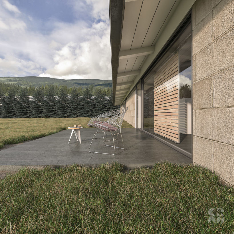 Render - Arquitectura 3D - Diseño - Casa Patio 1