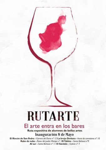Carteles promocionales del evento Rutarte. El arte entra en los bares. 0