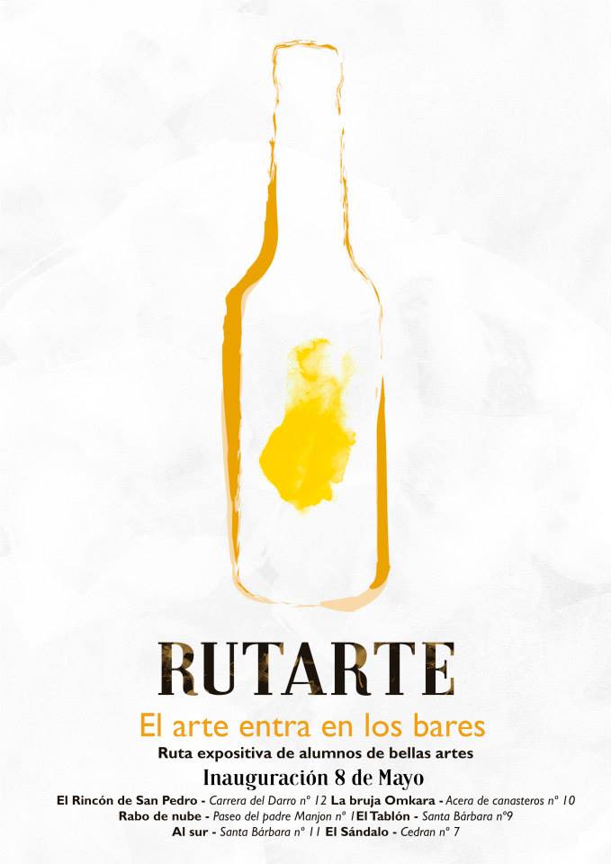 Carteles promocionales del evento Rutarte. El arte entra en los bares. 1