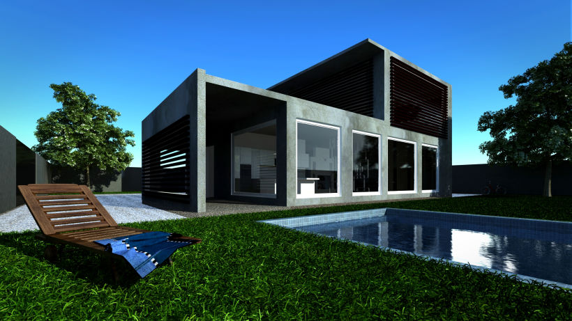 Loft House 3D max V-Ray Photoshop -1