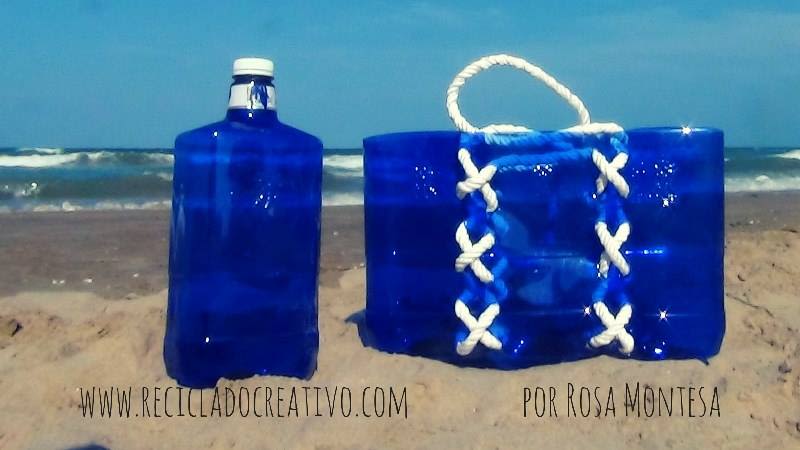 Capazo con garrafas de plástico recicladas -1