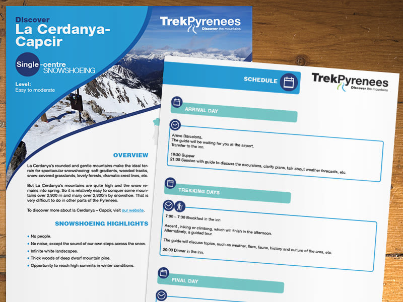 Catálogo interactivo y díptico TrekPyrenees 1