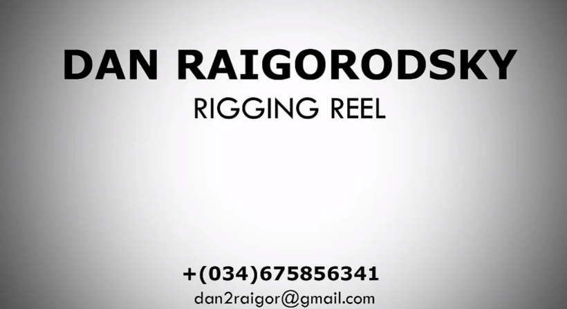 Rigging Reel 2015 - Dan Raigorodsky 0