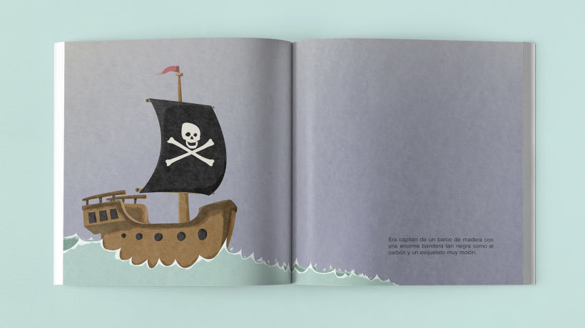 Ilustraciones Pirata pata de palo . Fábula infantil 5