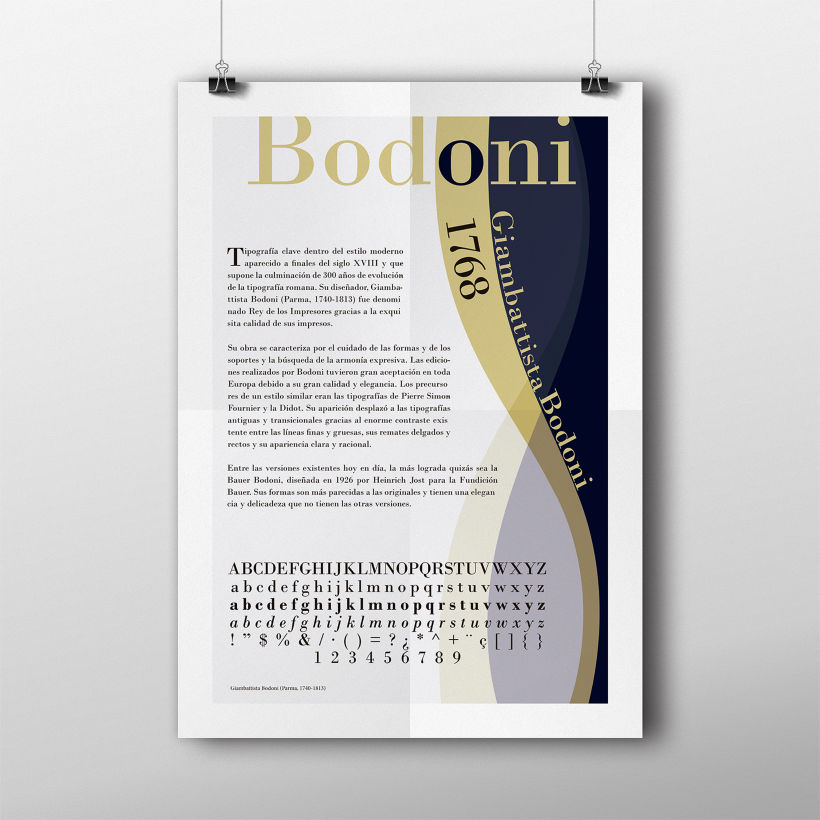 Cartel tipográfico Bodoni 0