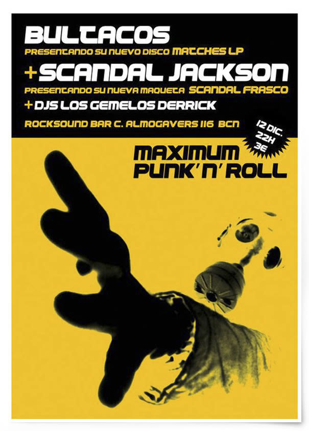 Gig posters para Scandal Jackson, grupo punck-rock 0