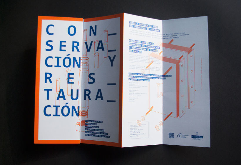 Diseño conjunto con Javi Nistal de folletos para la Escuela Superior de Arte del Principado de Asturias 2