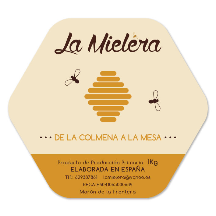 Logosímbolo y etiqueta La Mielera -1