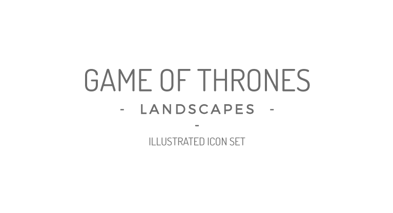 Game of Thrones landscapes - Illustrated icon set 0