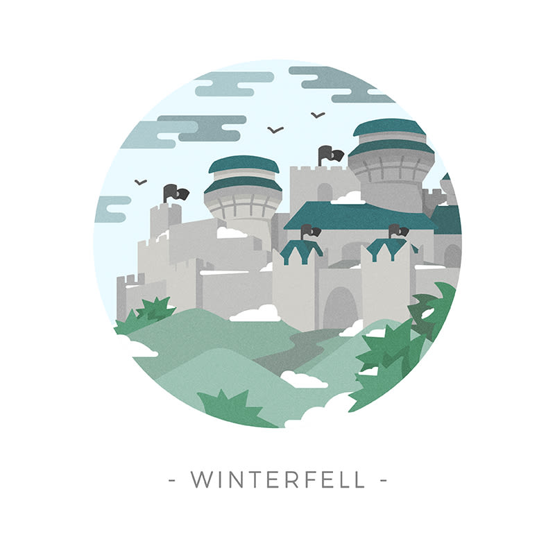 Game of Thrones landscapes - Illustrated icon set 22