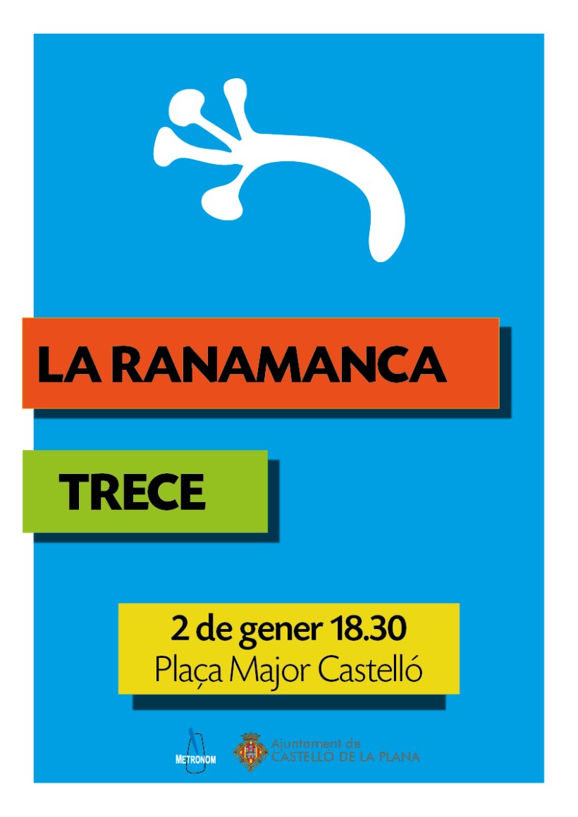 Cartel concierto /  LA RANAMANCA + TRECE A CASTELLÓ 2