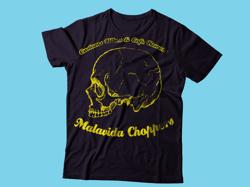 Personalización de camisetas para la marca "Malavida choppers" 9