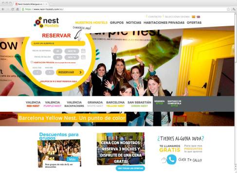 Nest Hostels. Web de hostels en España 0