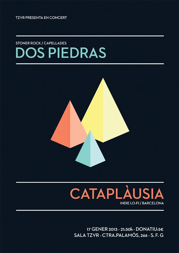 Cartel DOS PIEDRAS + CATAPLÀUSIA -1