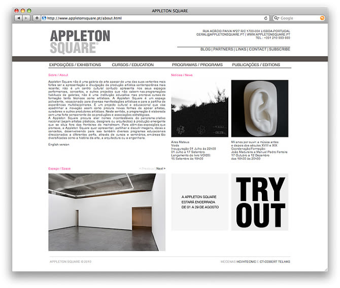  Website for "Appleton Square | Art Gallery" 0