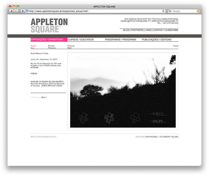  Website for "Appleton Square | Art Gallery" 1