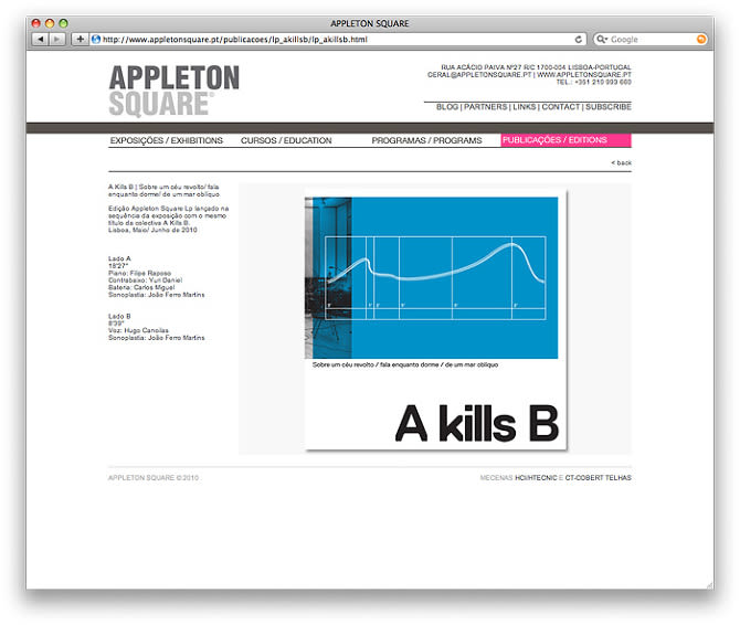  Website for "Appleton Square | Art Gallery" 2