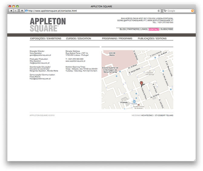  Website for "Appleton Square | Art Gallery" 3