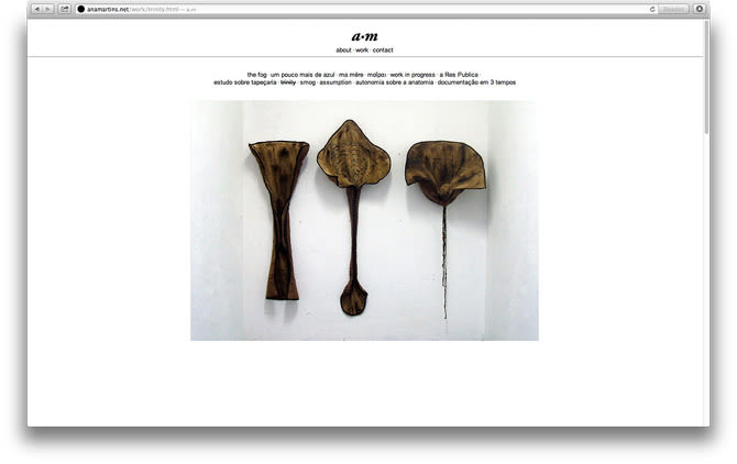 Website for the portuguese artist Ana Martins artist 2