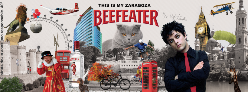 Cartel Beefeater con Photoshop 0