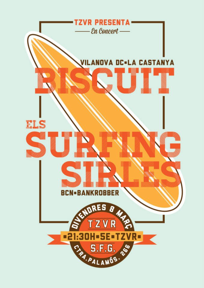 Cartel BISCUIT + ELS SURFING SIRLES -1