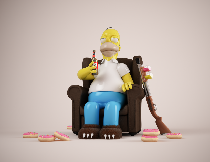 Mi Homer: Diseño de personajes en Cinema 4D: del boceto a la impresión 3D 0