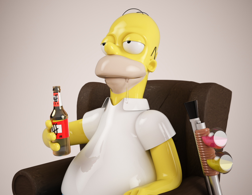 Mi Homer: Diseño de personajes en Cinema 4D: del boceto a la impresión 3D 1