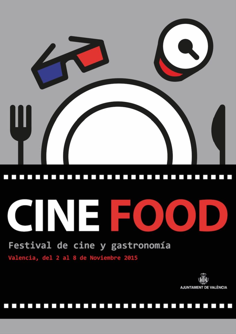 Propuesta cartel y valla publicitaria "Cine Food" -1