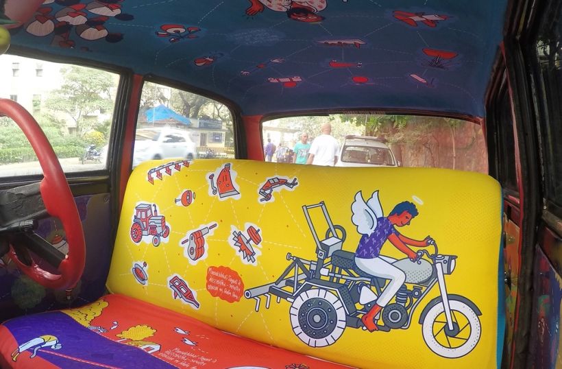 Transportan el diseño a través de taxis en Mumbai  14