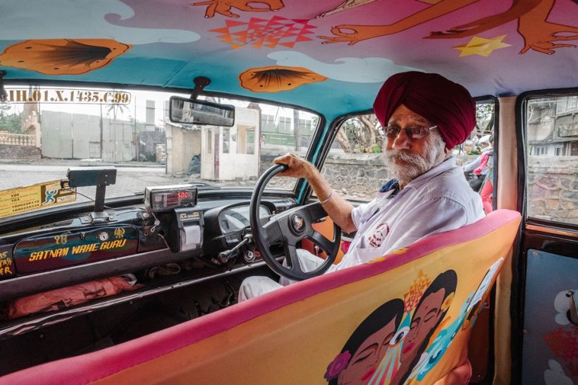 Transportan el diseño a través de taxis en Mumbai  3