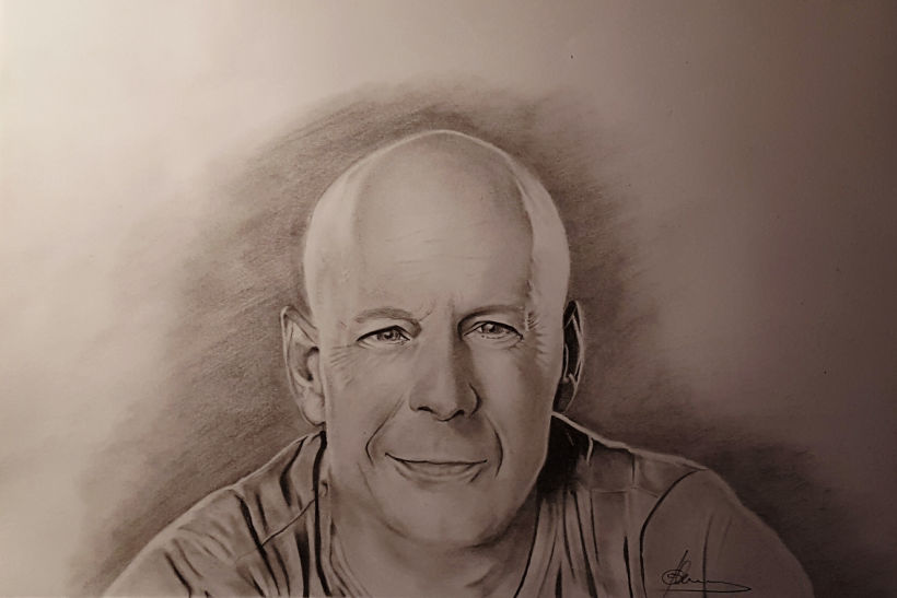 Dibujo a lápiz. Bruce Willis -1