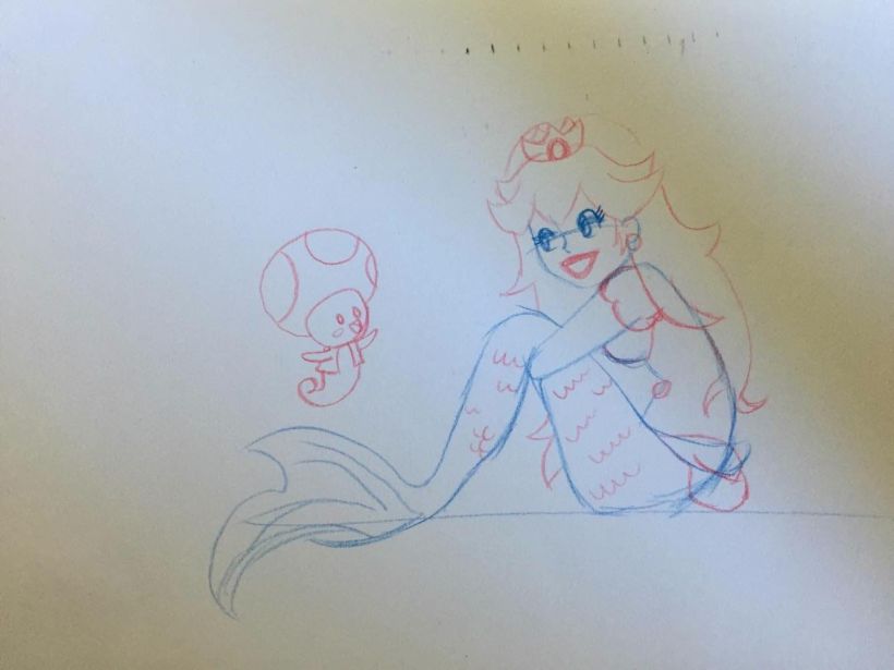 Princess Mermaid Peach 1
