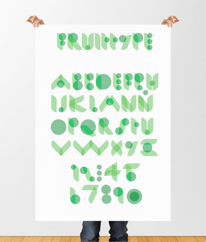 Tipografía modular - Fruitype 2