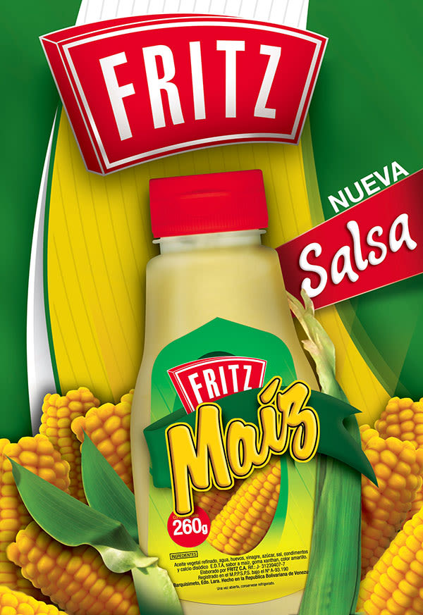 Afiche salsa de maiz producto marca FRITZ -1