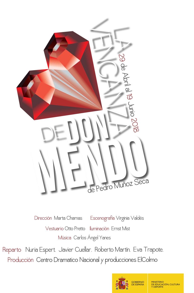 Cartel obra de teatro, La venganza de Don Mendo -1