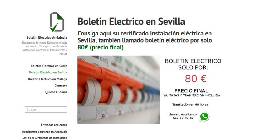 Web Andaluza de Certificados de Instalación Electrica 0