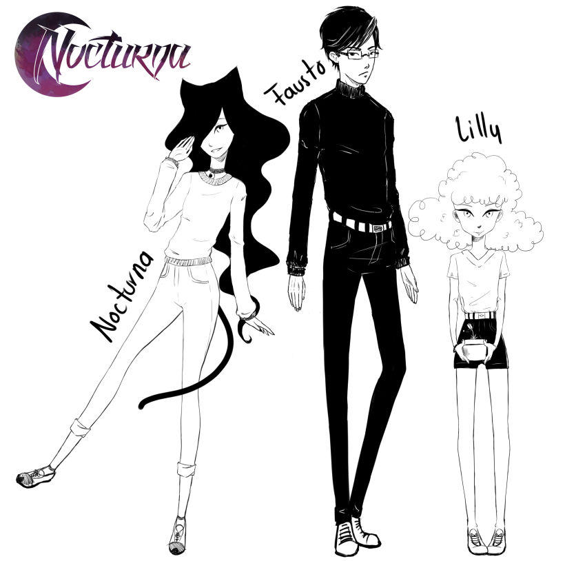 diseño de personajes "nocturna" 2