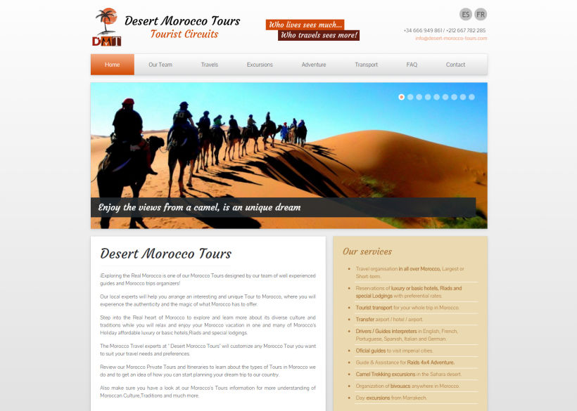 Diseño Web "Desert Morocco Tours" -1