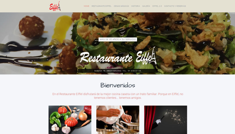Diseño Web "Restaurante Eiffel" -1