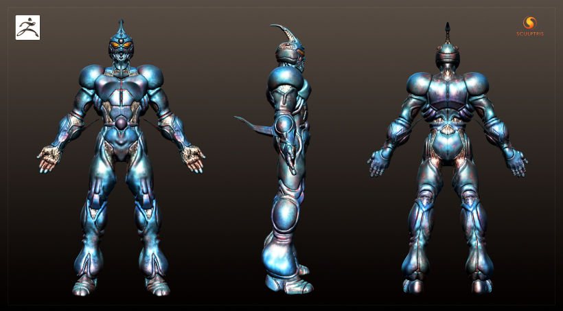 GUYVER: Bio Booster Armor  (3D Model made with SCULPTRIS) 3