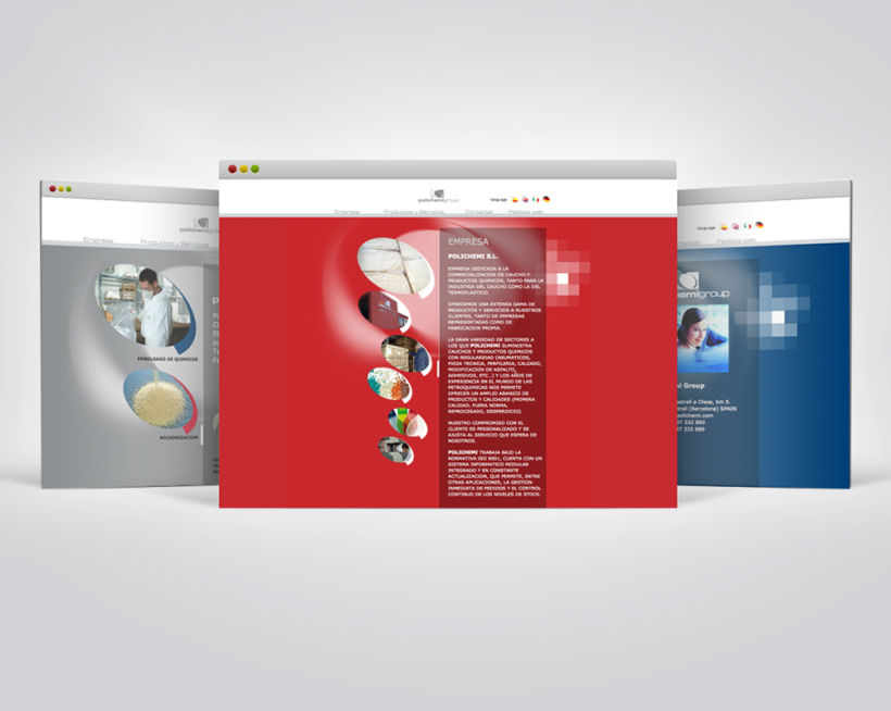 Diseño web para PolichemiGroup. -1