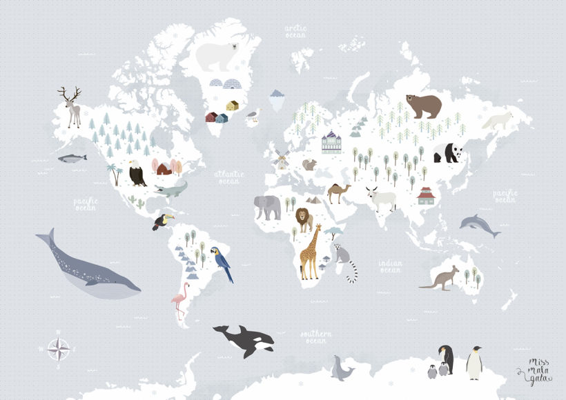 Animal Map of the World -1
