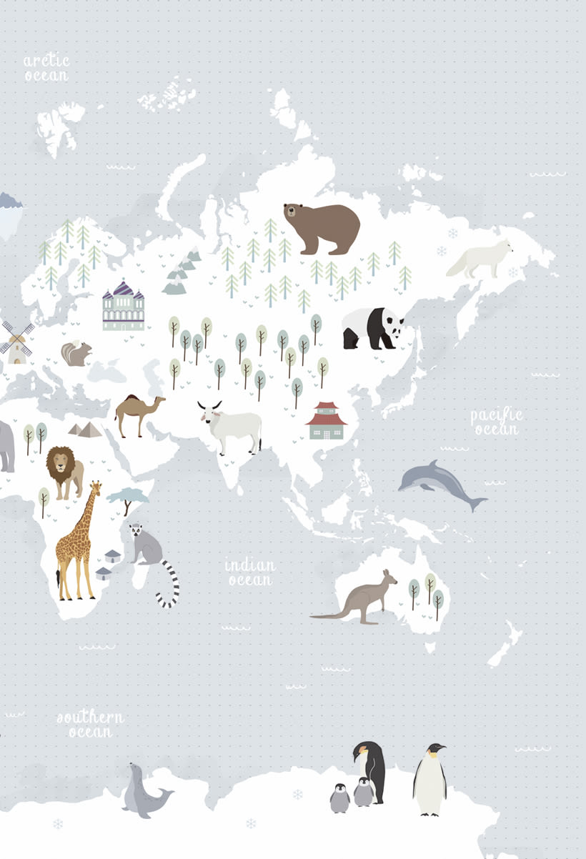 Animal Map of the World 1