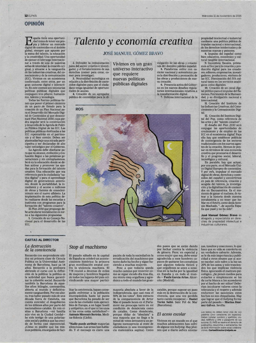 Ilustración para artículo del periódico El País. 0