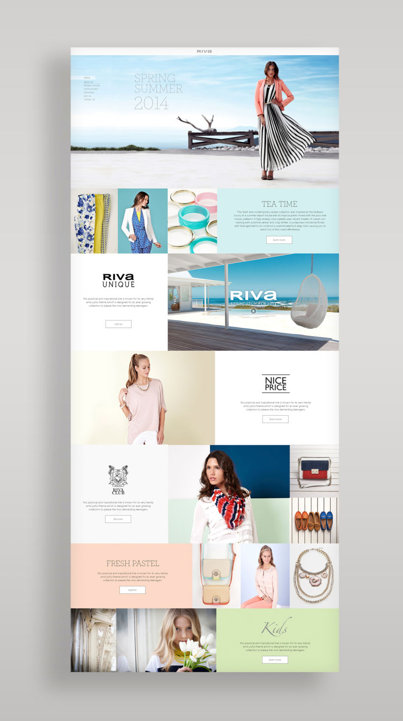 Riva Fashion Website Design 2