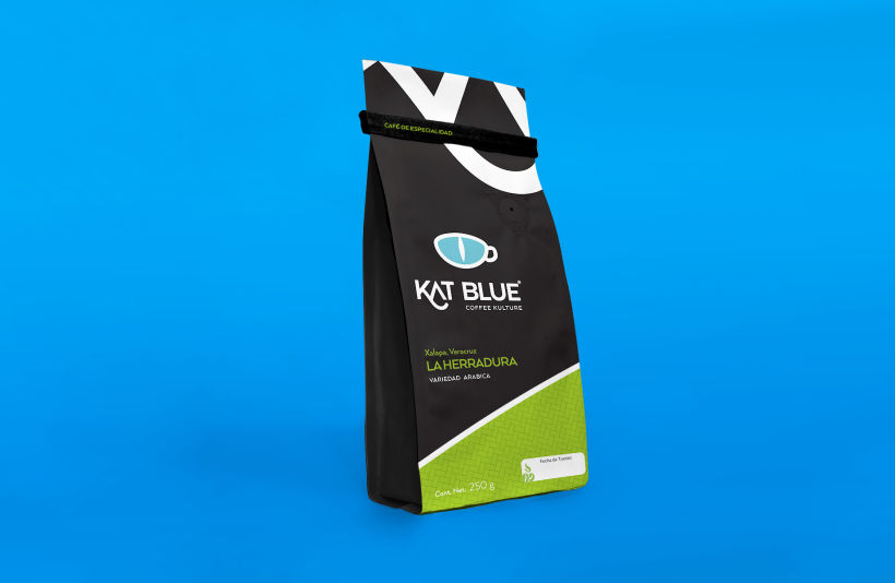 Kat Blue, proyecto de branding para café de autor 0